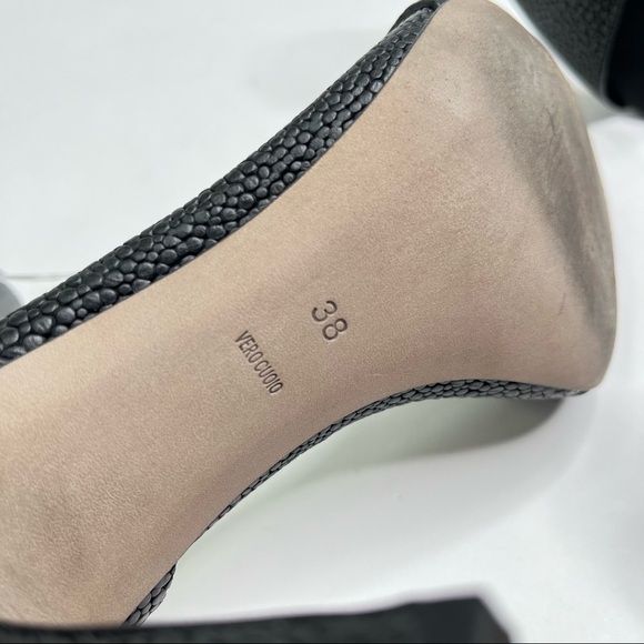 Alexander WANG Lovisa Sexy Black Pebbled Leather Ankle Buckle Pointed Toe Pumps - Picture 13 of 15